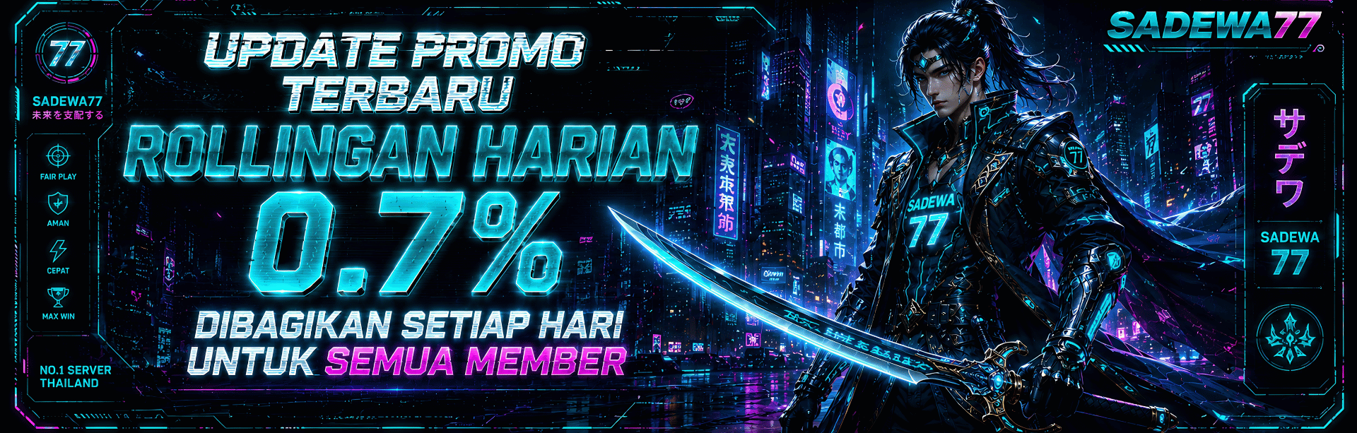 BONUS ROLLINGAN HARIAN 0.7% SADEWA77